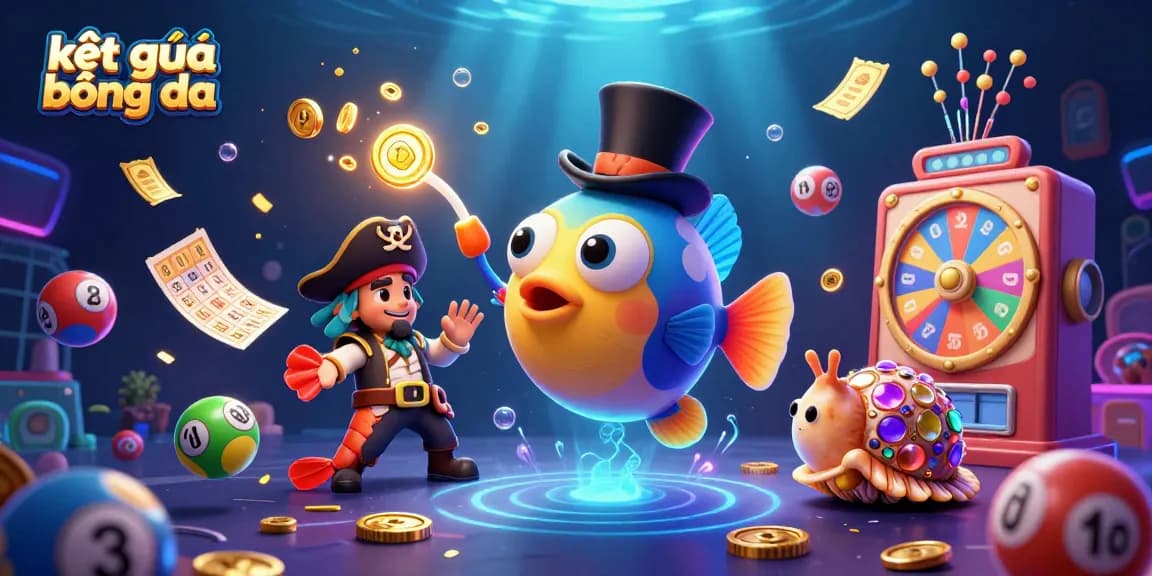 Experience the kết quả bóng đá action with luminous characters among playful game elements in a vibrant setting.