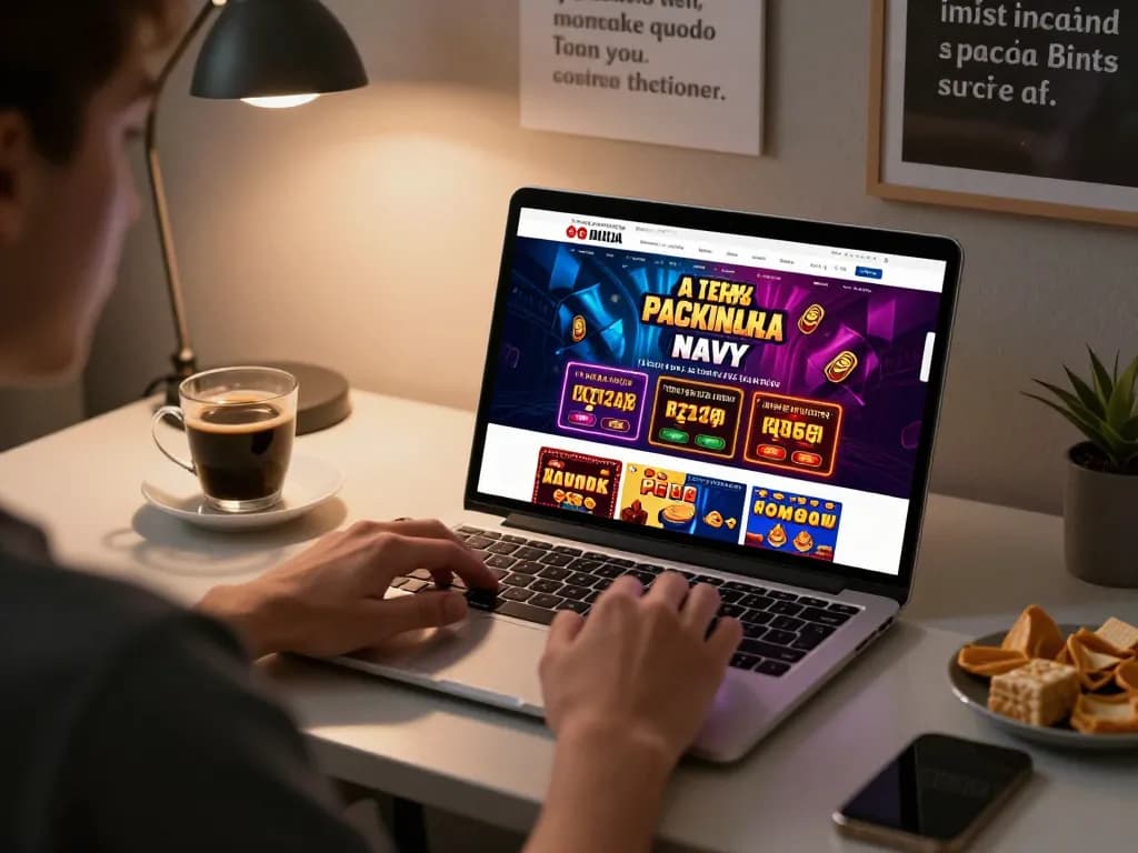 Engaging online gaming moment with 23win displayed on screen, creating excitement in a cozy atmosphere
