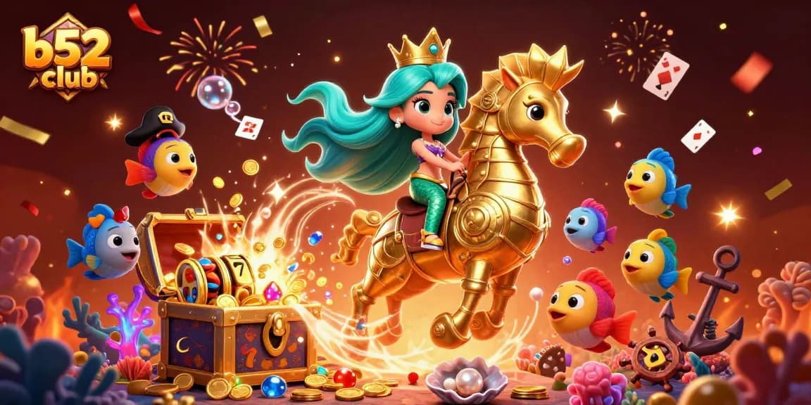 B52club presents an exciting underwater casino adventure with vibrant visuals and engaging game elements.