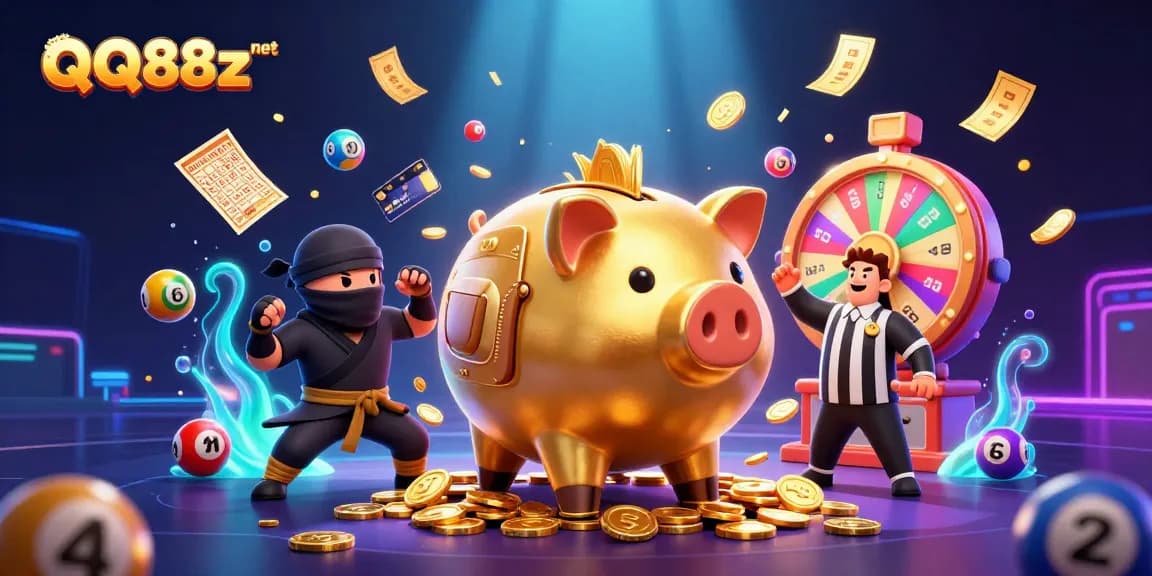 Engage with the vibrant QQ88z net gaming experience, showcasing an action-packed casino scene.