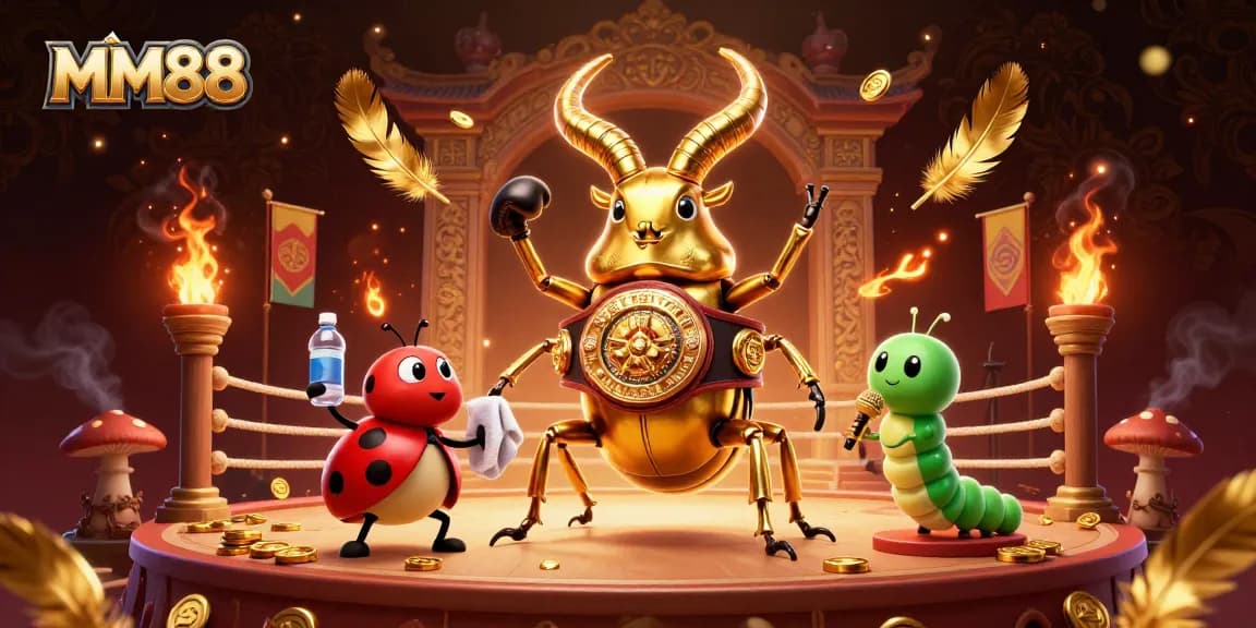 Experience epic gaming thrills with MM88's dynamic casino illustration of betting excitement.