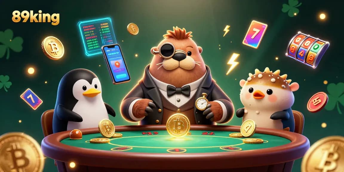 Experience thrilling poker action with 89king at an underwater casino table featuring unique 3D characters.