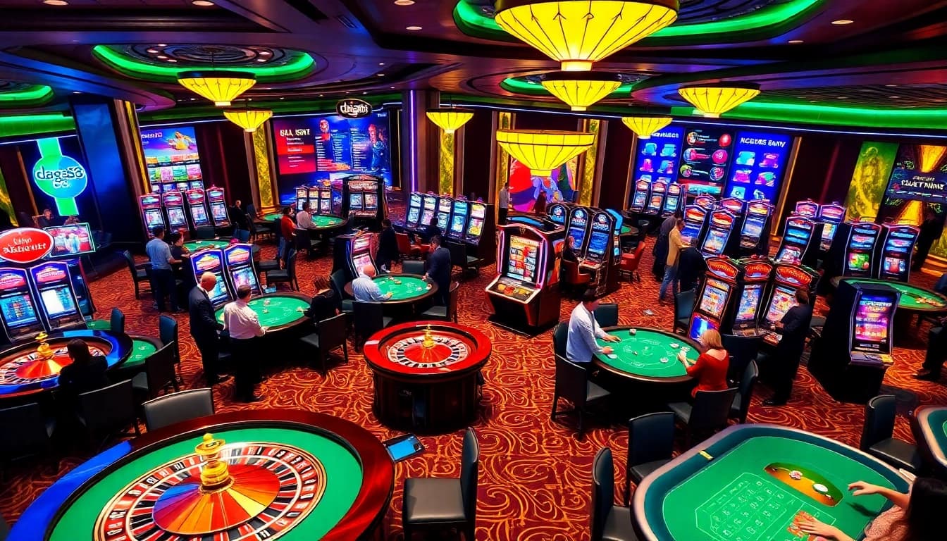 Experience the thrill of gaming at daga88, featuring vibrant casino tables and exciting betting options.
