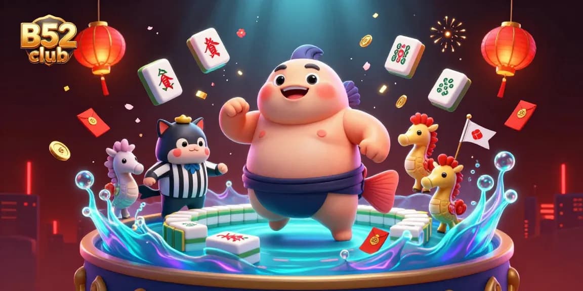 B52club offers immersive gaming with fugu, wise catfish, and seahorse spectators in a vibrant underwater scene.