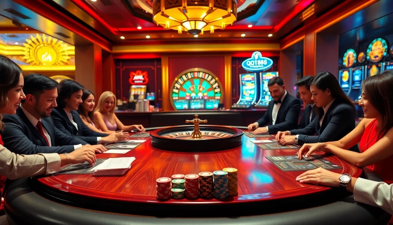 Experience the thrill of gambling at QQ88 Social with engaging poker gameplay and vibrant casino atmosphere.