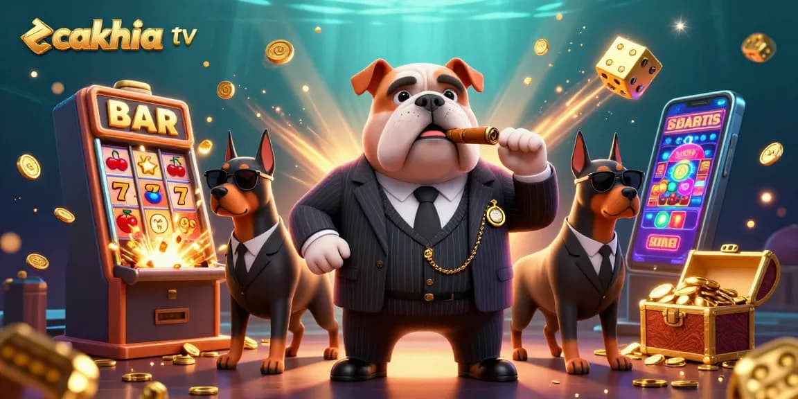 Experience thrilling winnings with Cakhia TV, showcasing a vibrant casino scene with slot machines and dynamic gaming elements.