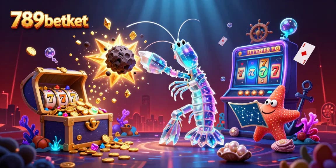 Experience thrilling moments with 789betket as a galactic samurai shrimp fights for gold in a casino-inspired universe.