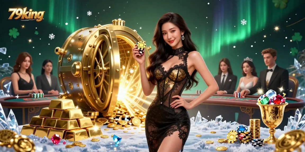 Experience the thrill of 79king casino with luxurious ambiance and high-value chips at a baccarat table.