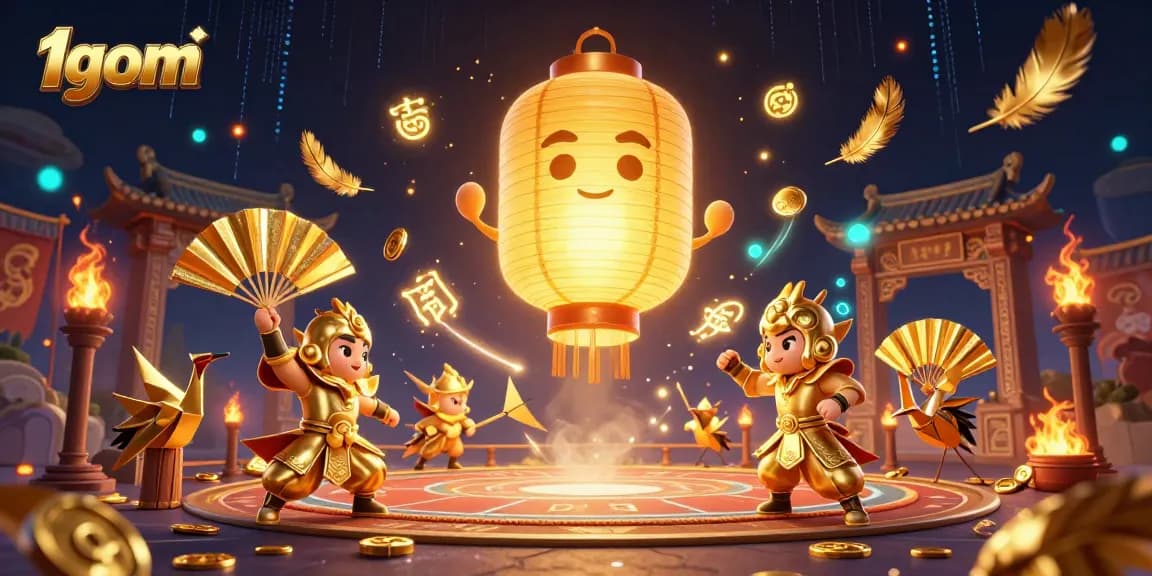 Experience thrilling betting with 1gom's vibrant casino scene featuring animated characters and dynamic gambling elements.