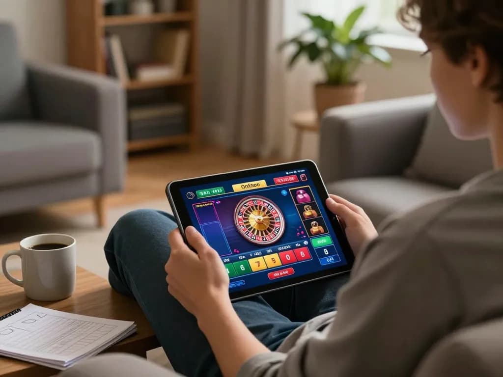 Player engaging with online games on 789clubgo app in a cozy home setting.