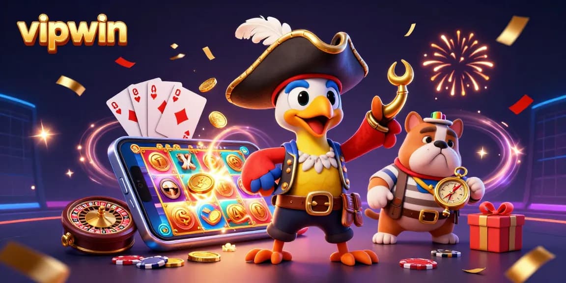 Join the excitement at vipwin, where vibrant game elements and engaging characters create a thrilling casino experience!