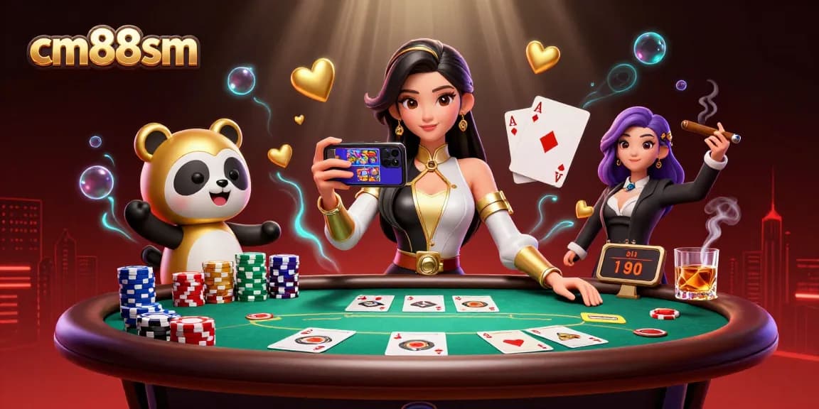 Engage with cm88sm's vibrant casino scene featuring games and winning moments.