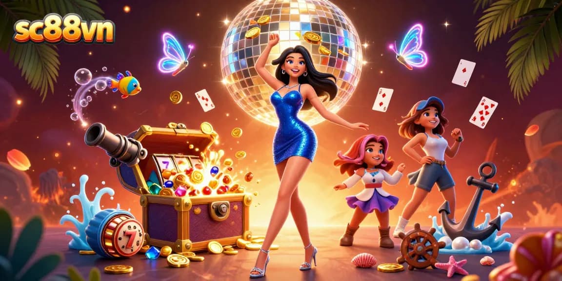 Play vibrant casino games with sc88vn, featuring exciting slots and glamorous fun.