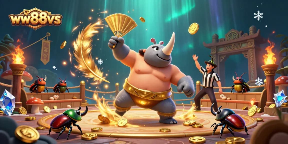 Experience thrilling games at ww88vs with a vibrant casino scene featuring unique characters and a rich atmosphere.