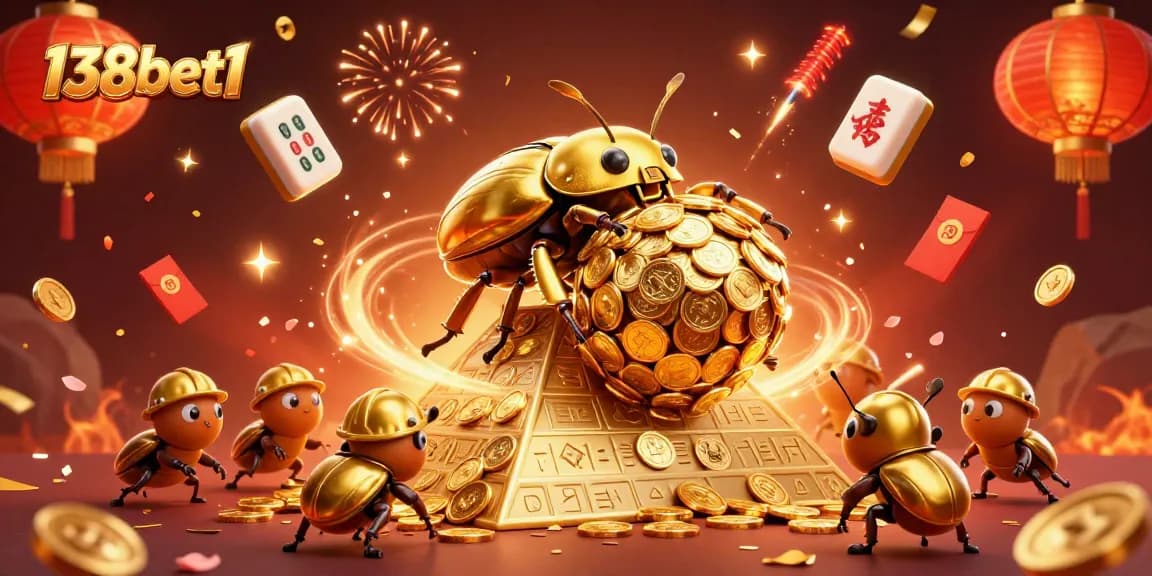 Play at 138bet1 with golden symbols and dynamic action in an immersive casino scene.
