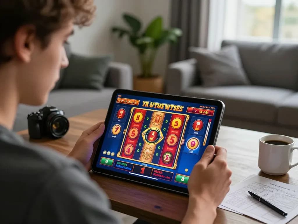 Experience Slot Malaysia gaming action as players engage with vibrant online slots on tablet devices.