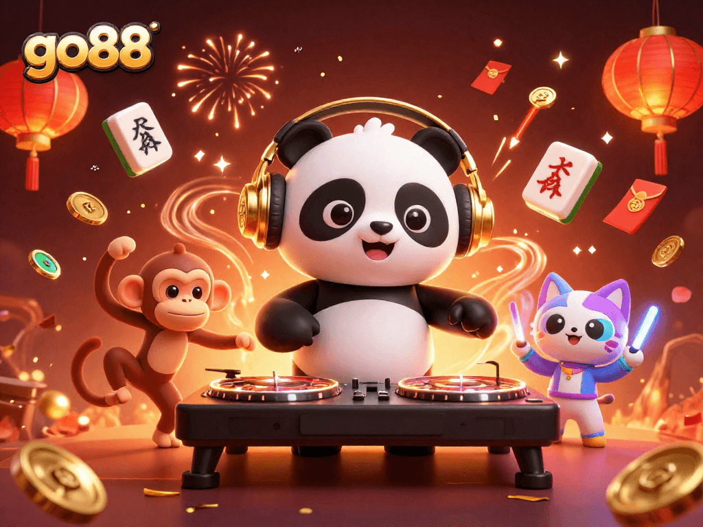 Experience thrilling gameplay at go88 with vibrant characters celebrating exciting casino wins.