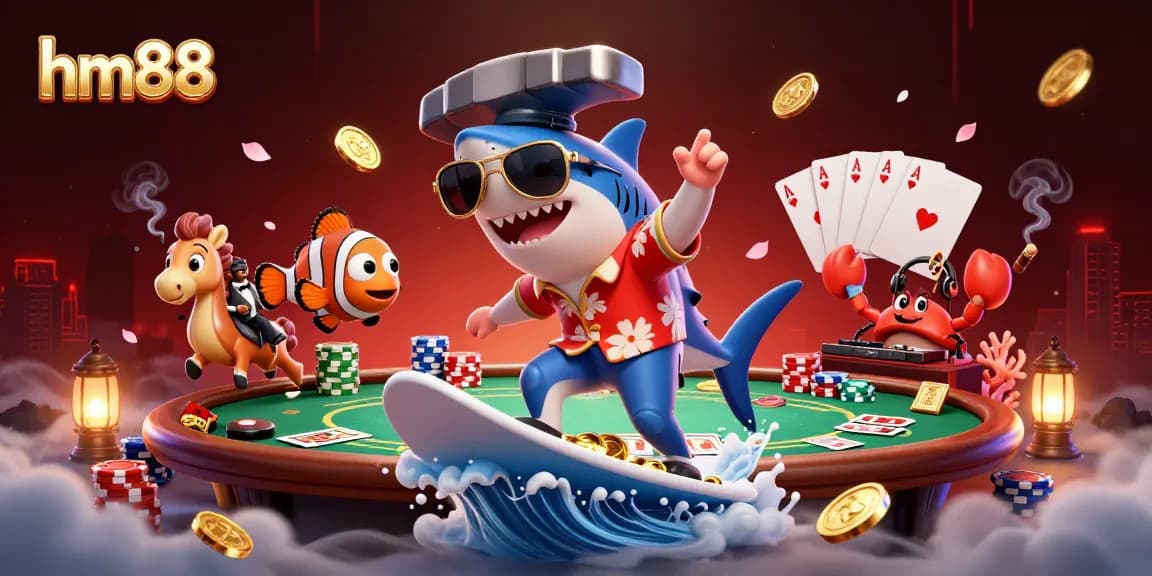 Experience the excitement of hm88 with animated casino characters and dynamic gambling elements.