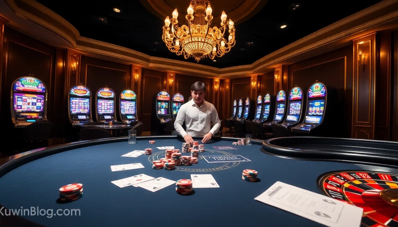 Experience thrilling gambling adventures at kuwinblog.com with vibrant casino visuals and poker action.