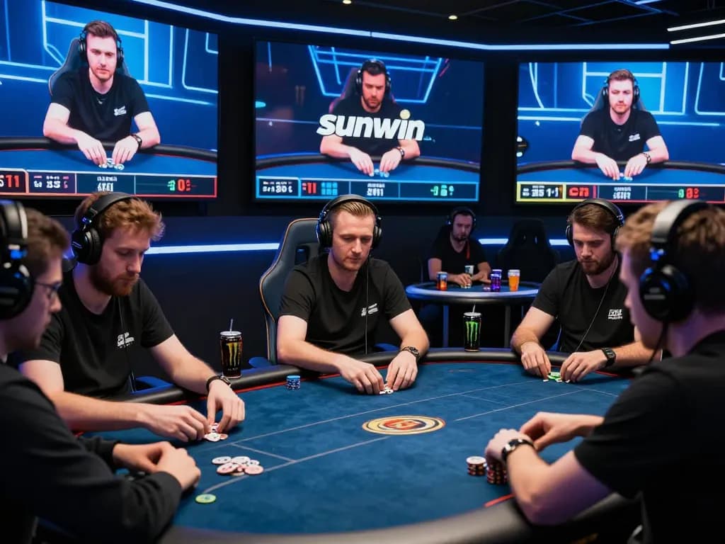 Engaging online poker gameplay on sunwin platform with focused players and dynamic strategy.