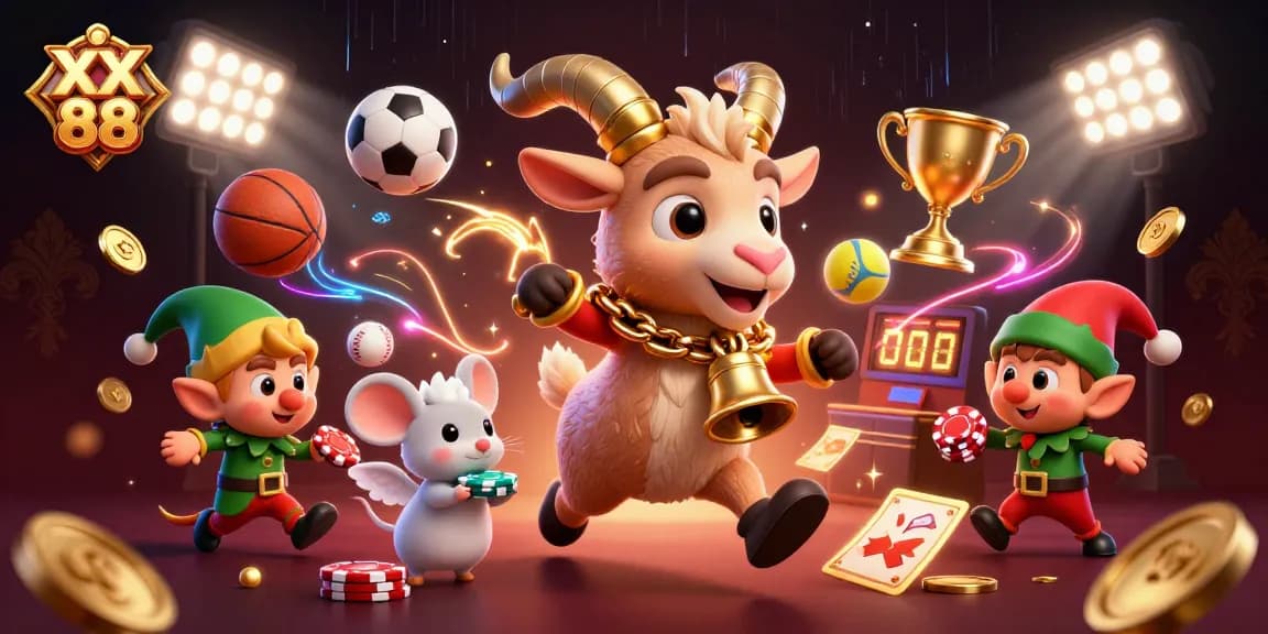 Engage in thrilling games at XX 88 with festive characters and exciting casino elements.