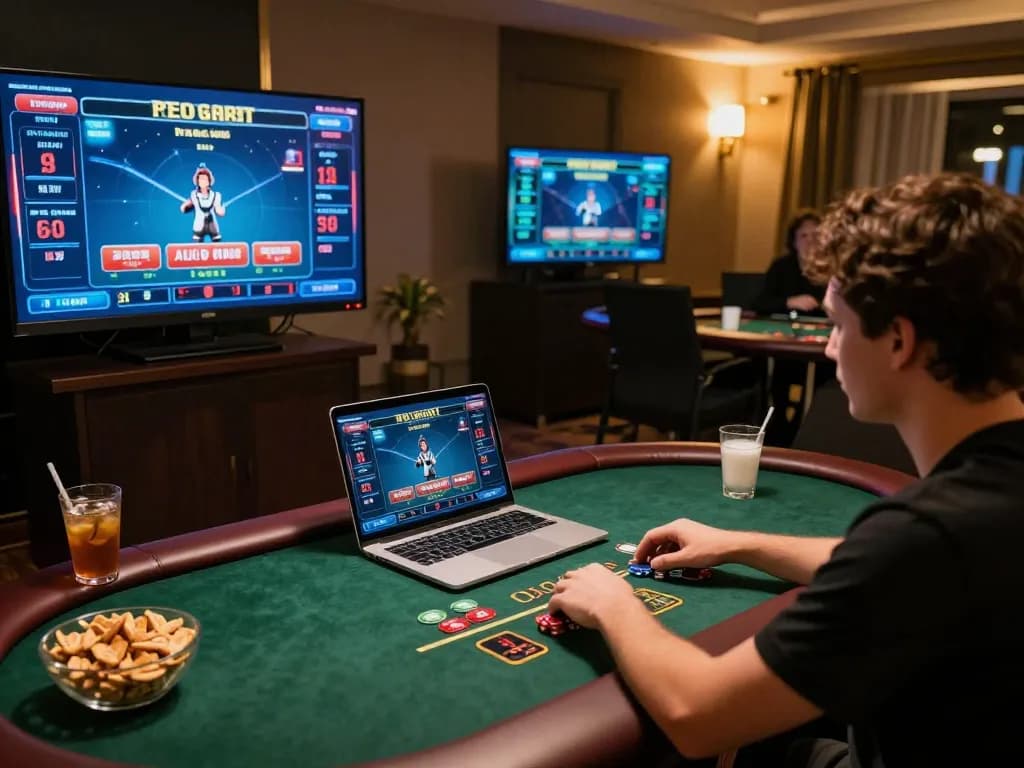 Player engaging in live dealer blackjack on alo8 platform, showcasing immersive online gambling experience