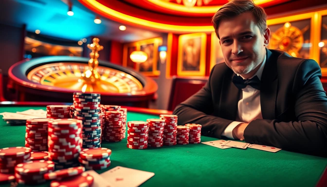 Experience the thrill of winning at AF88 win with a vibrant poker game and luxurious casino ambiance.
