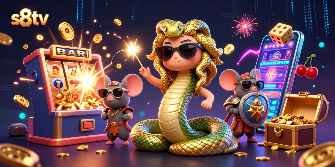 S8TV sports betting offers exciting live action with captivating 3D animated characters in a dynamic casino scene.