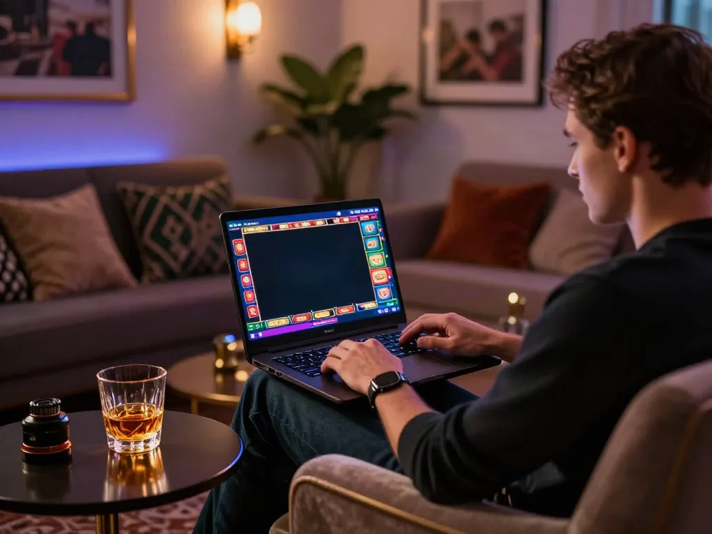 Immersive gaming experience showcasing casinos not on gamstop with stylish decor and vibrant gameplay.