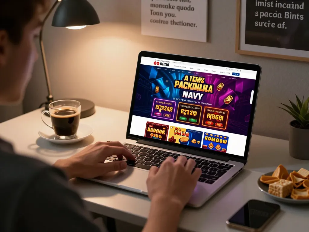 Engaging online gaming moment with 23win displayed on screen, creating excitement in a cozy atmosphere