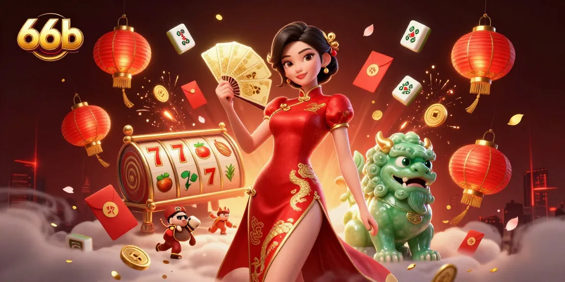 Experience the thrill of 66b with glamorous casino elements, showcasing luck and fortune.