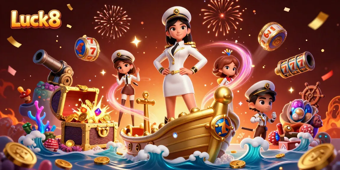 Experience the excitement of Luck8 slots with vibrant casino elements and an elegant scene.
