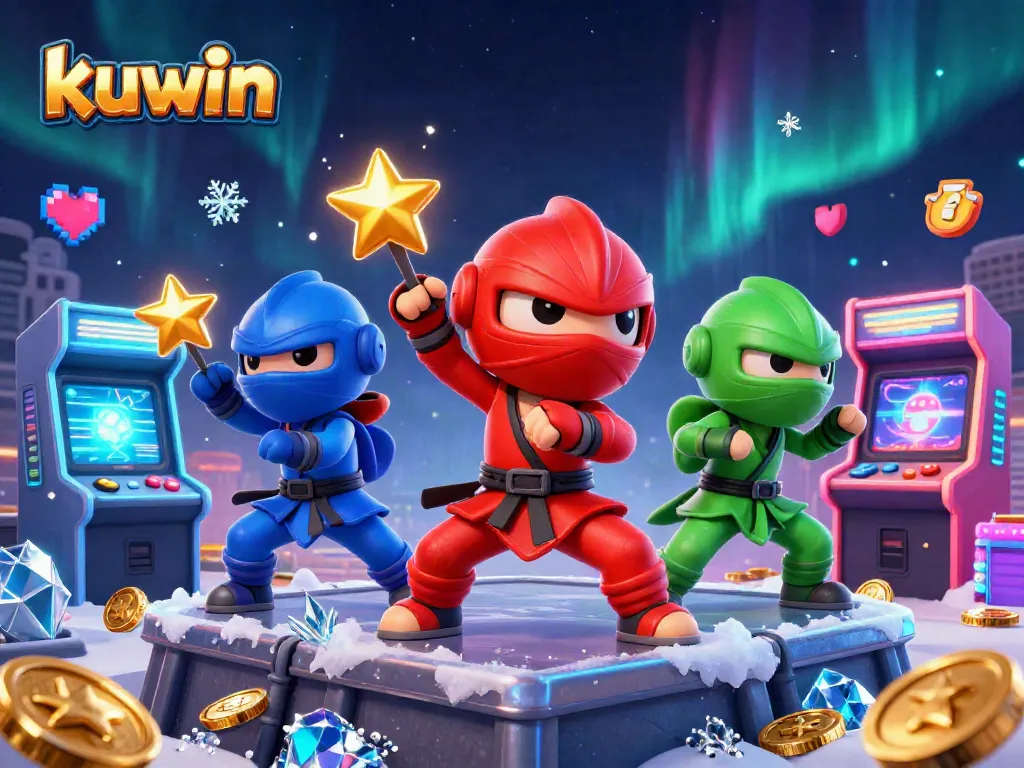 Kuwin players engaging in synchronized action with vibrant elements in a casino-themed scene