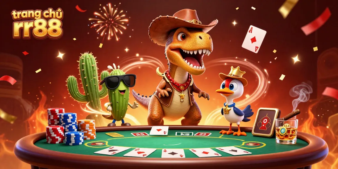 Engage with the excitement on the trang chủ rr88 through vibrant gambling visuals in a dynamic casino scene.