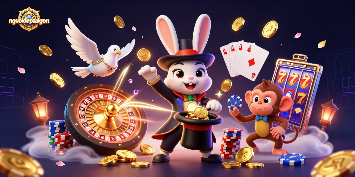Experience exciting casino thrills with nguoidepsaigon's enchanting 3D magical scene.