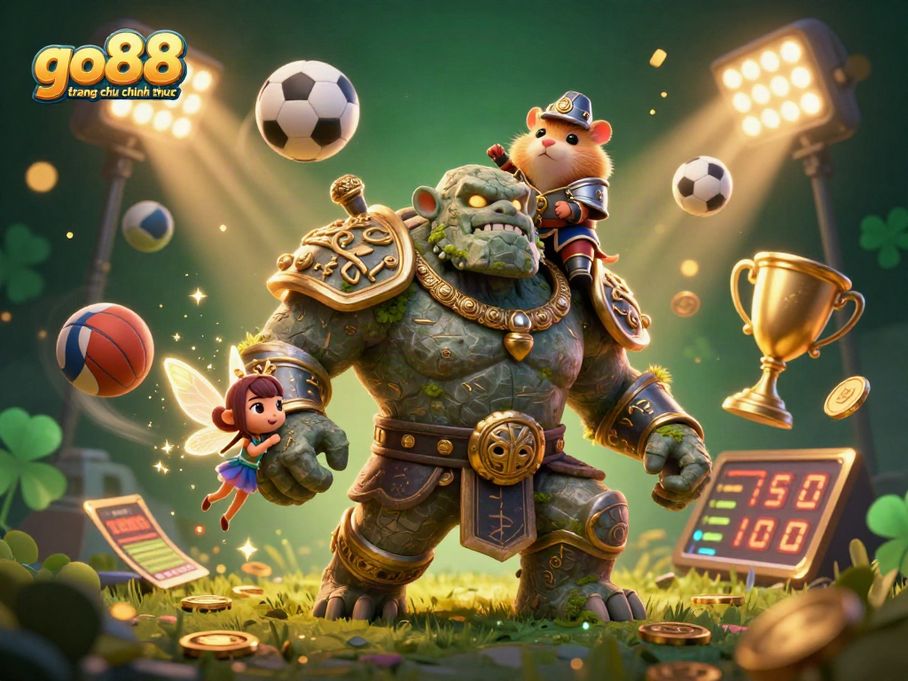 Experience gaming excitement with go88 trang chu chinh thuc, featuring vibrant characters and dynamic sports elements.