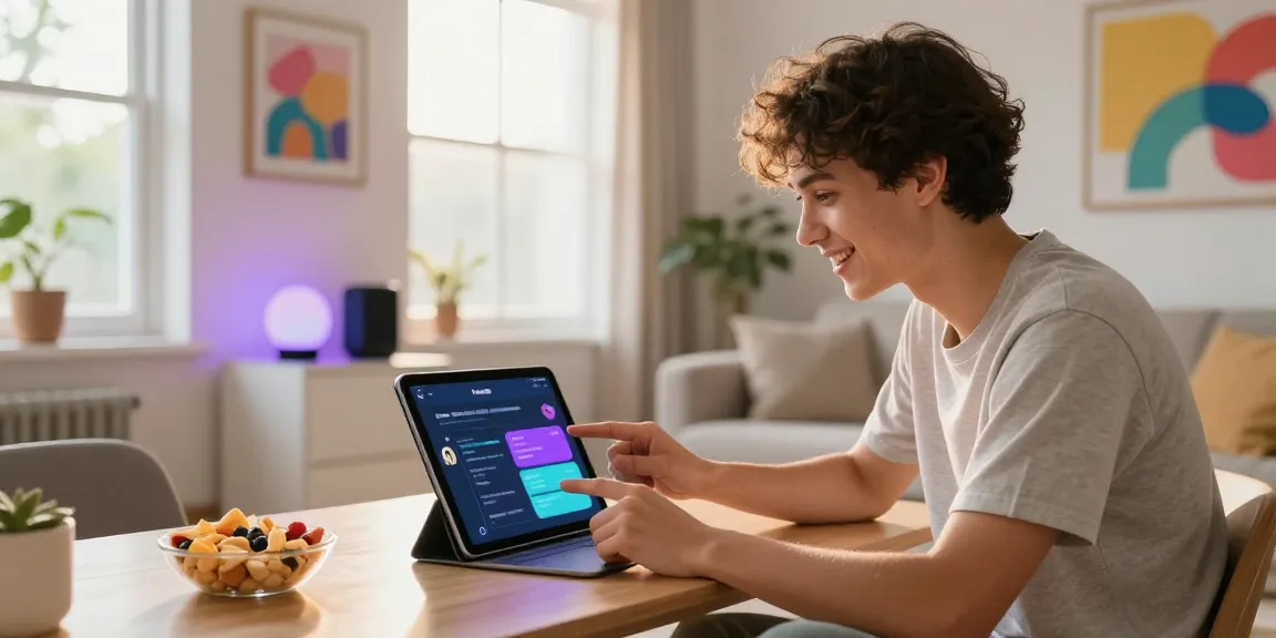Engaging with free AI sex chat in a modern digital environment, showcasing vibrant interaction.