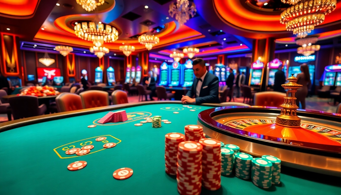 Experience the excitement of 888b at a luxurious casino poker table filled with vibrant chips and cards.