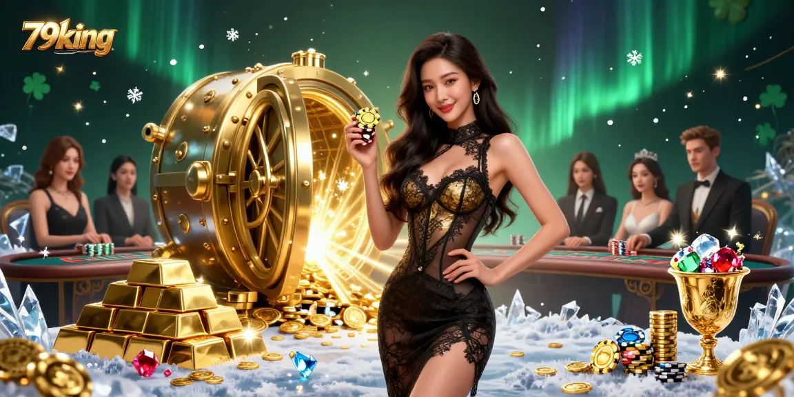 Experience the thrill of 79king casino with luxurious ambiance and high-value chips at a baccarat table.