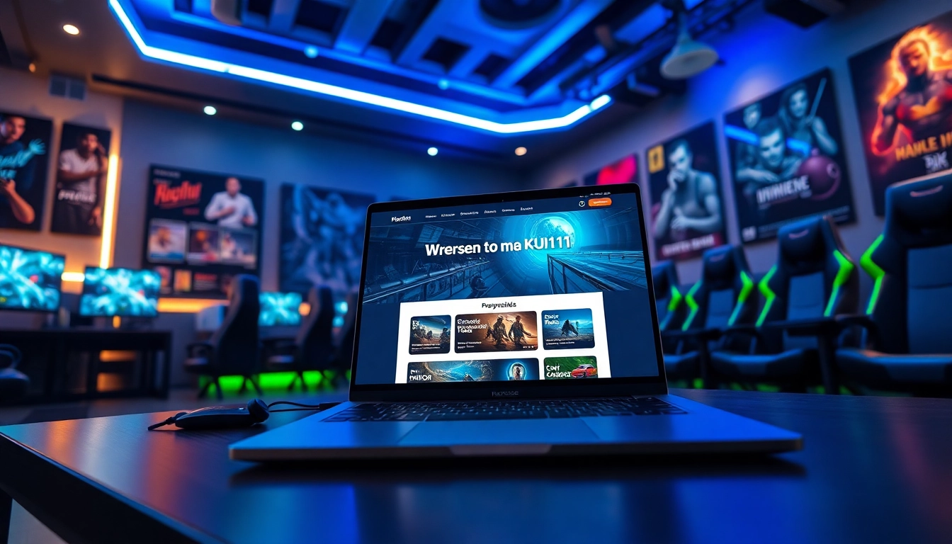 Engaging gaming environment showcasing the Ku11 online platform on a modern laptop.