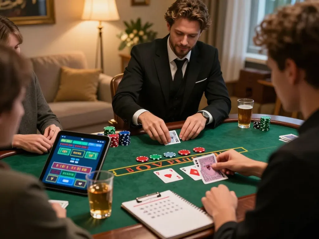 Player enjoying sc88 online blackjack game on a tablet, showcasing real-time dealer interaction.
