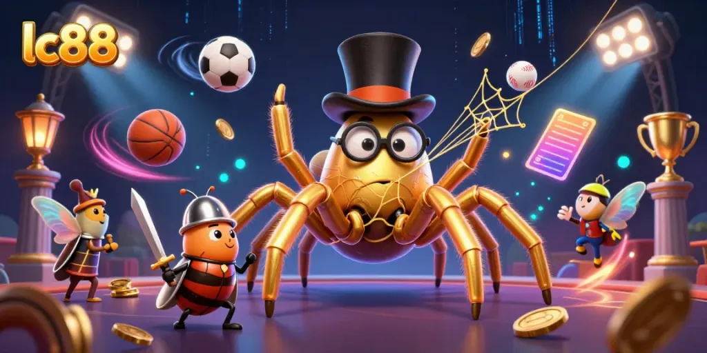 Experience the engaging gaming atmosphere at lc88 with lively characters and dynamic sports elements.