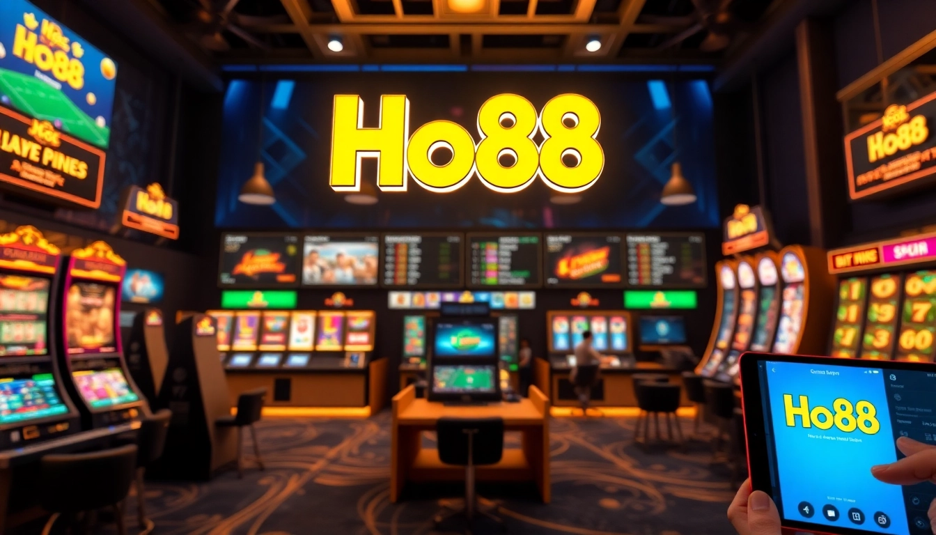 Exciting online gambling landscape showcasing various Ho88 gaming options on modern devices.