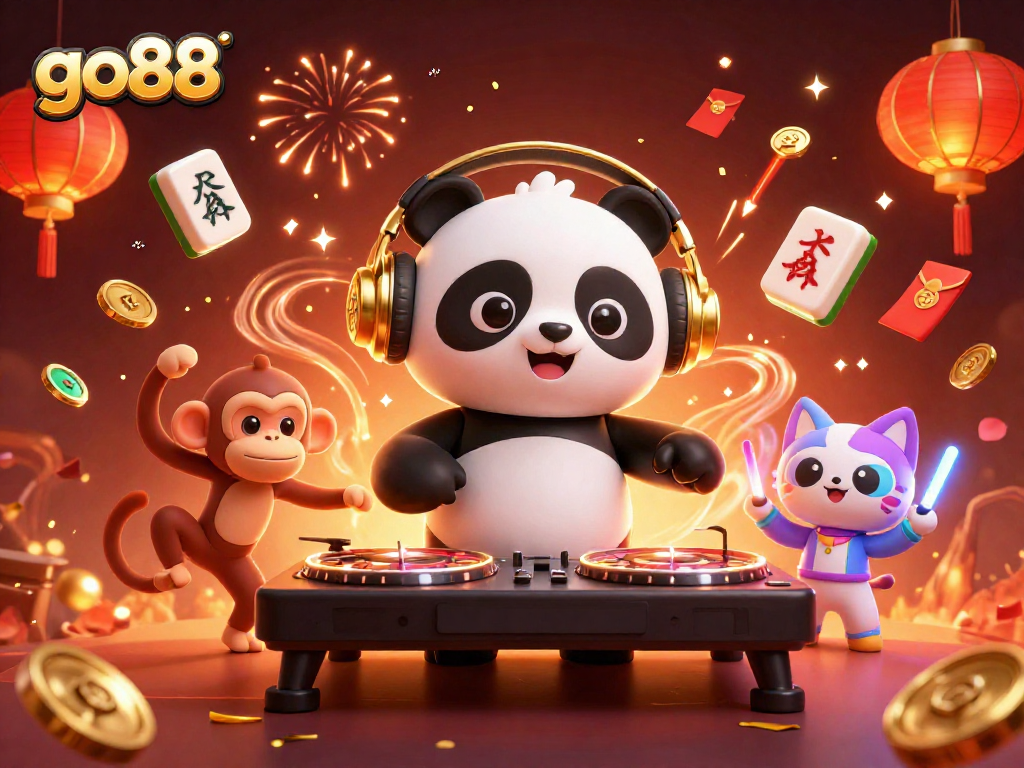 Experience thrilling gameplay at go88 with vibrant characters celebrating exciting casino wins.