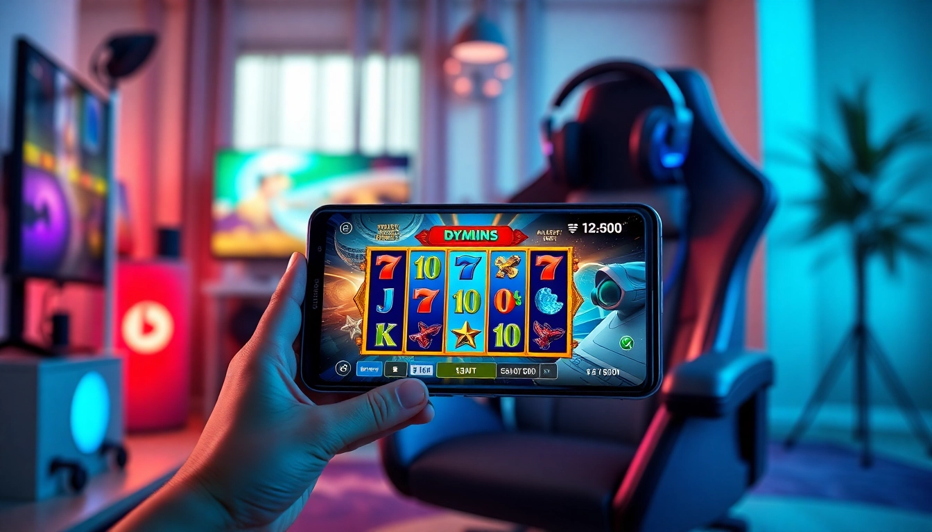 The Galaxy S8 displaying an engaging slot game in a modern gaming setup.