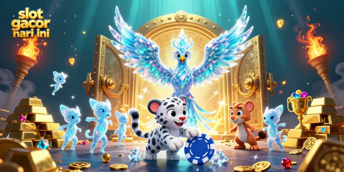 Experience thrilling slot gacor hari ini with a vibrant 3D casino illustration featuring iconic elements and characters.