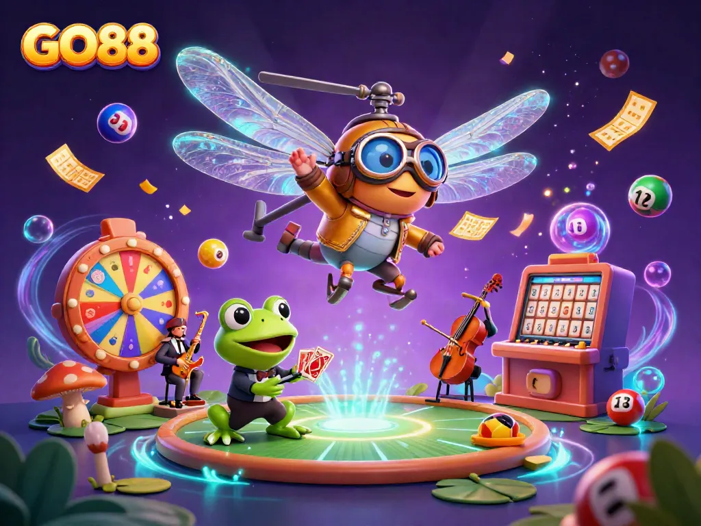 Experience thrilling gameplay at GO88 with dynamic characters and colorful casino elements.