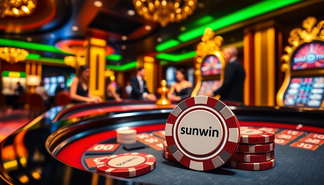 Sunwin enhances your poker night experience with vibrant chips and an upscale casino atmosphere.