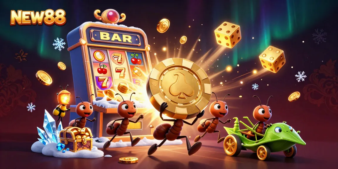 Experience the excitement of NEW88 with a heist scene filled with vibrant casino elements.