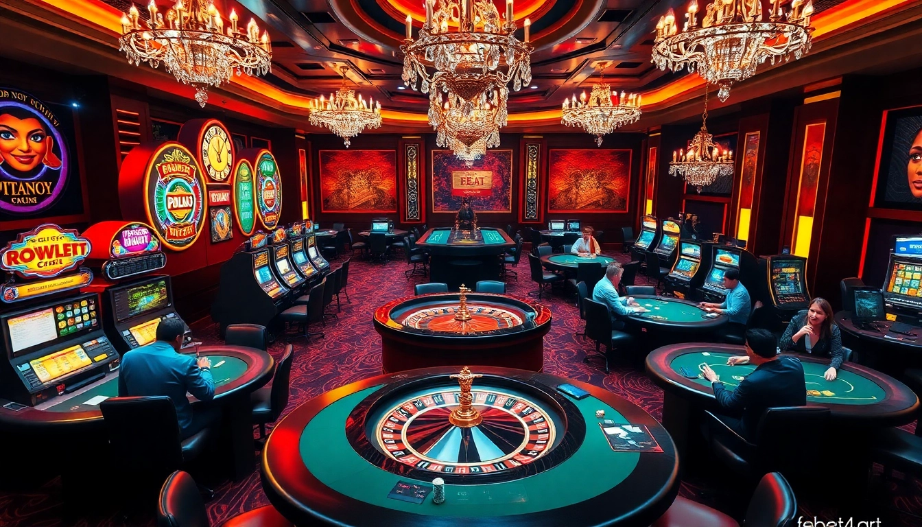 Experience thrill and excitement at the casino with https://febet4.art/ as players strategize and win.